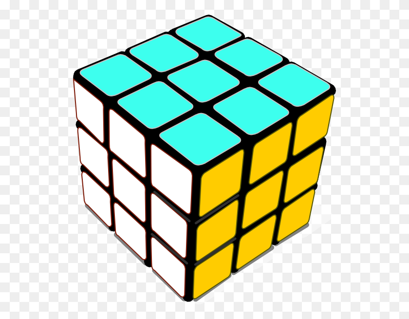 540x595 Кубик Рубика Белый Коврик Картинки - Кубик Рубикс Клипарт