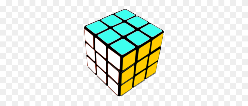 270x298 Rubiks Cube White Pad Clipart - Rubix Cube Png