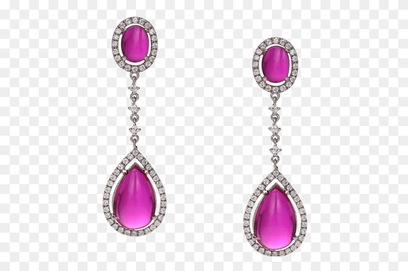 500x499 Rubylite And Diamond Earrings - Diamond Earrings PNG