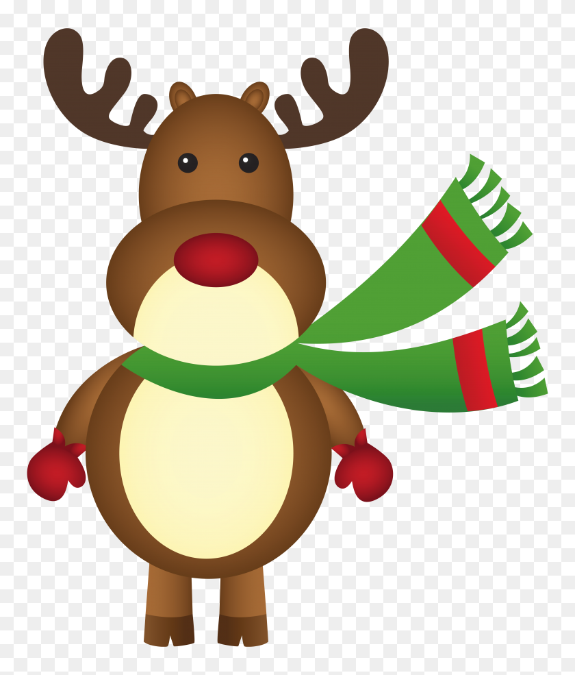 5212x6187 Rudolph Clipart - Cute Deer Clipart