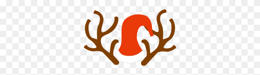 298x183 Rudolph Ears Clip Art - Christmas Rudolph Clipart