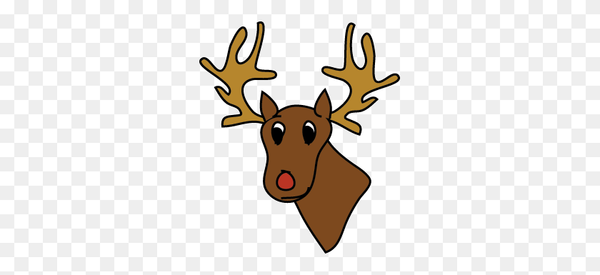 281x325 Rudolph The Red Nosed Reindeer - Rudolph Head Clip Art