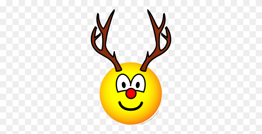 258x369 Rudolph The Red Nosed Reindeer Emoticon Emoticons - Rudolph The Red Nosed Reindeer Clipart