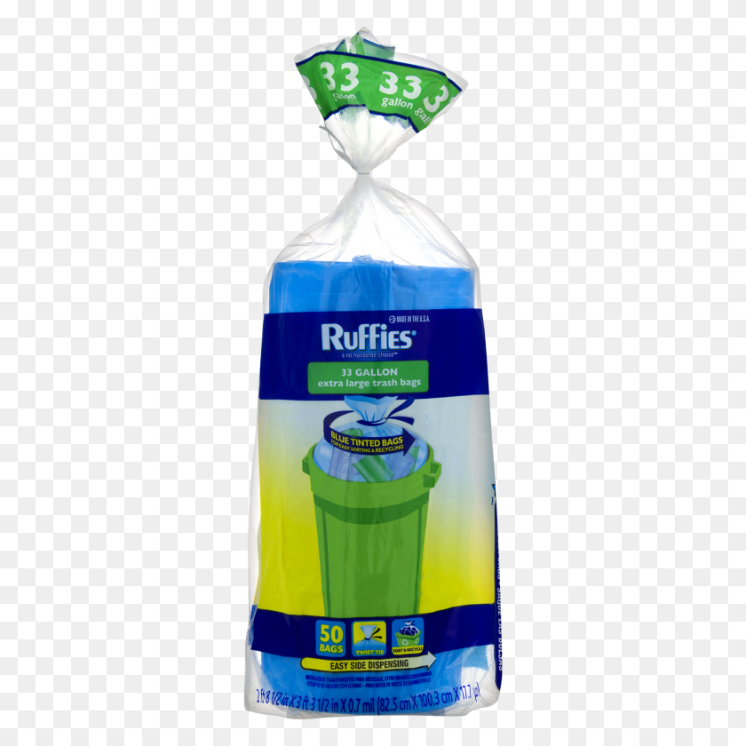 1800x1800 Ruffies Extra Large Twist Tie Trash Bags, Gallon, Count - Trash Bag PNG