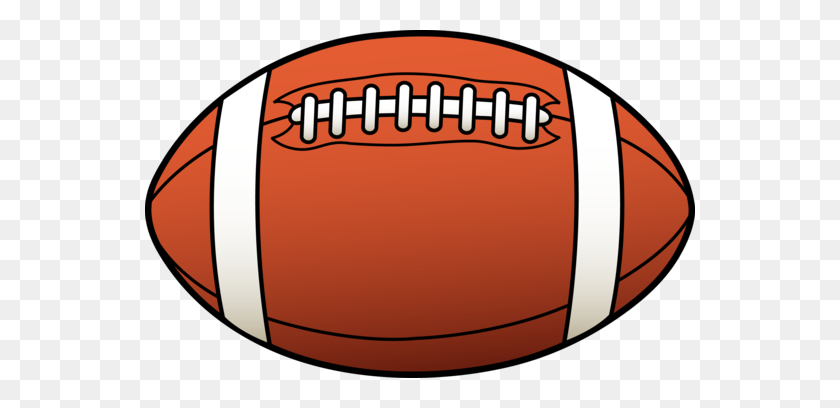 550x348 Rugby Ball Or American Football - Outdoor Games Clipart