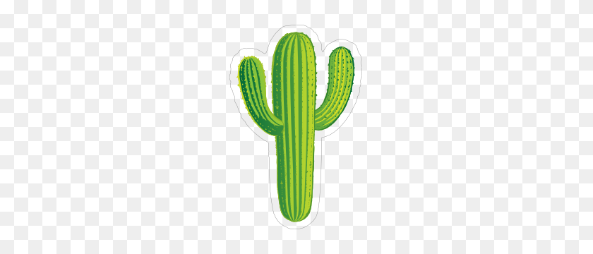 300x300 Rugged Cactus Sticker - Watercolor Cactus PNG