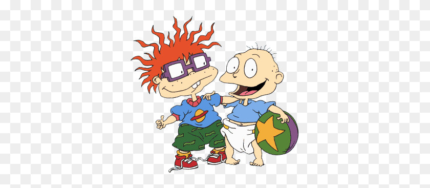 329x307 Rugrats Tommy And Chuckie - Rugrats Logo PNG