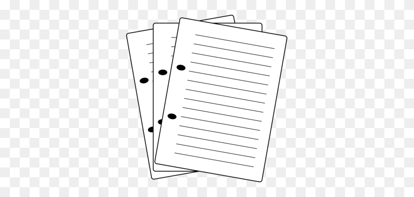 327x340 Ruled Paper Loose Leaf Document Notebook - Loose Leaf Paper Clipart