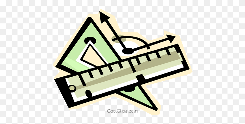 480x364 Ruler And Triangle, Measurement Royalty Free Vector Clip Art - School Supplies Clipart Free
