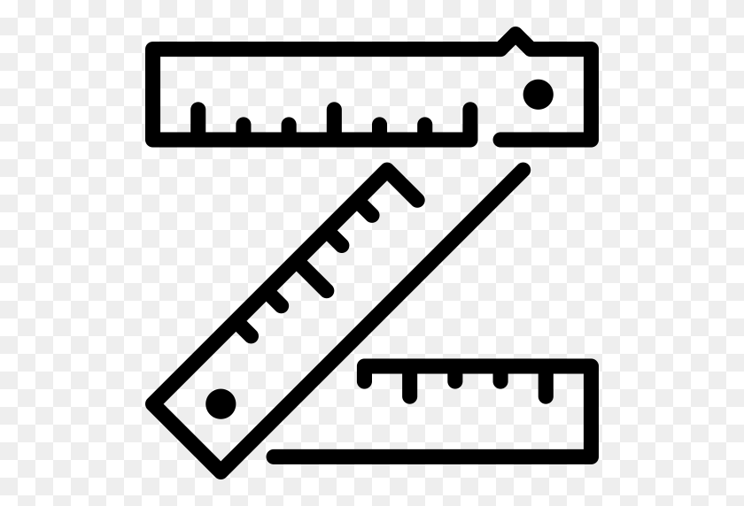 512x512 Ruler Outline Icon - Ruler Clipart Black And White