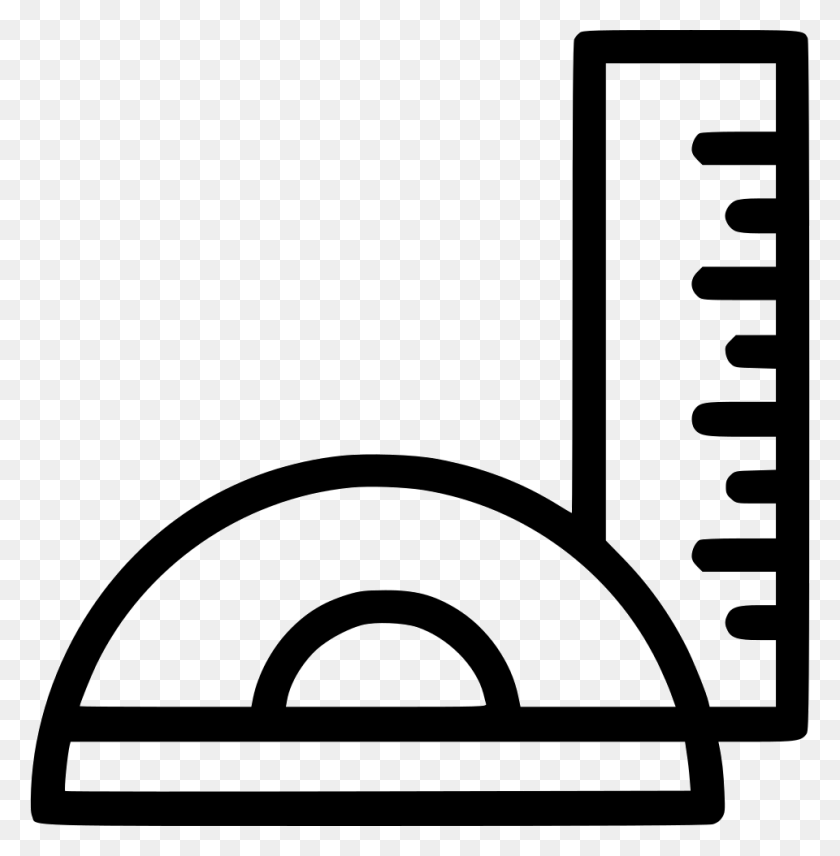 960x980 Ruler Scale Protractor Geometry Angle Draw Measure Png Icon - Protractor PNG