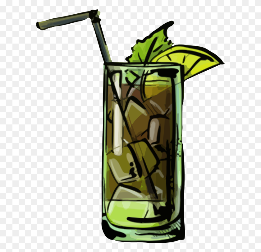 606x750 Rum And Coke Cuba Cocktail Highball Alcoholic Drink Free - Rum Bottle Clipart