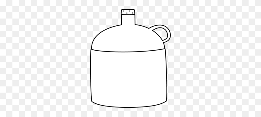 260x319 Rum Jug Clipart - Cookie Jar Clipart Black And White