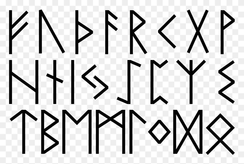 2000x1290 Runic Letters Elder Futhark - Runes PNG
