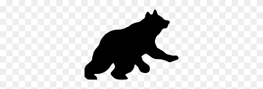 300x225 Running Bear Clip Art Cover Bear, Bear Silhouette - Mama Bear Clipart Black And White