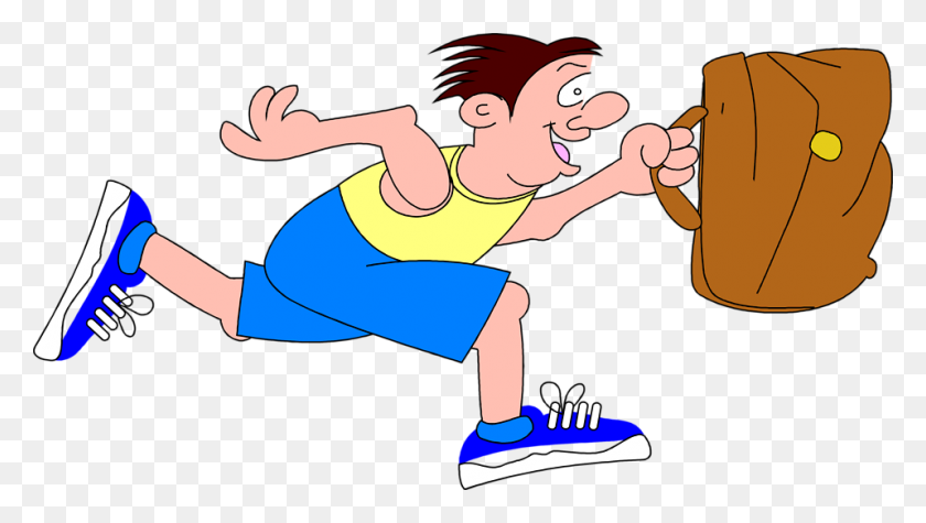958x510 Running Free Stock Photo Illustration Of A Cartoon Man Running - Man Running PNG
