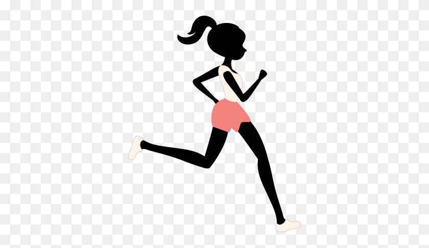 340x426 Clipart De Niña Corriendo - Clipart De Niño Corriendo