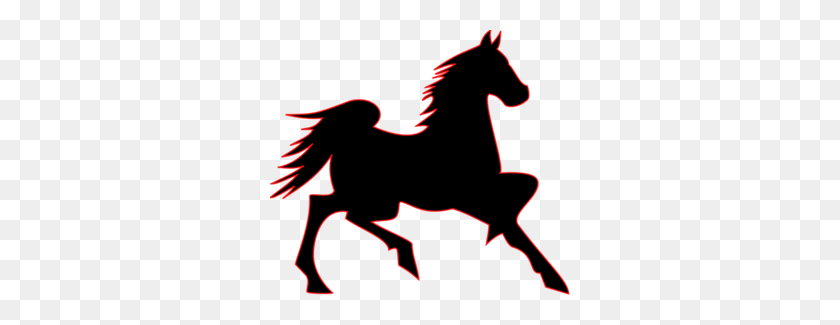 300x265 Running Horse Silhouette Clip Art Free - Track And Field Clipart Free