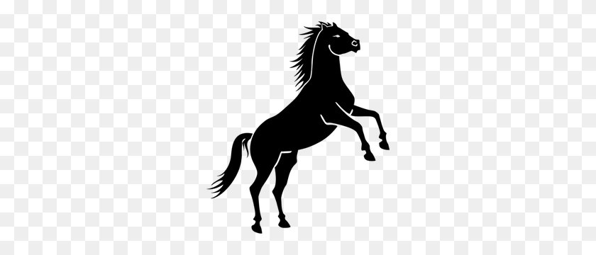 259x300 Running Horse Silhouette Clip Art Free - Black Horse Clipart
