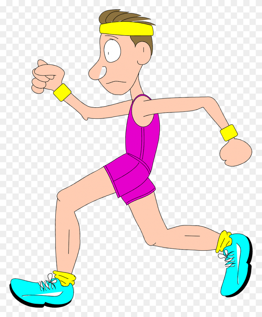 958x1175 Running Man Free Stock Photo Illustration Of A Man Running - Running Late Clipart