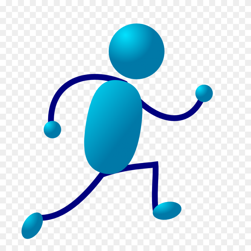1000x1000 Running Man Stick Figure Group With Items - Force Field Clipart