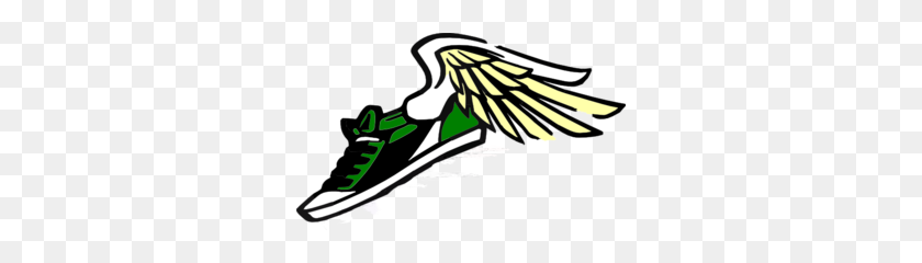 300x180 Running Shoe With Wings Clip Art - Shoes Clipart