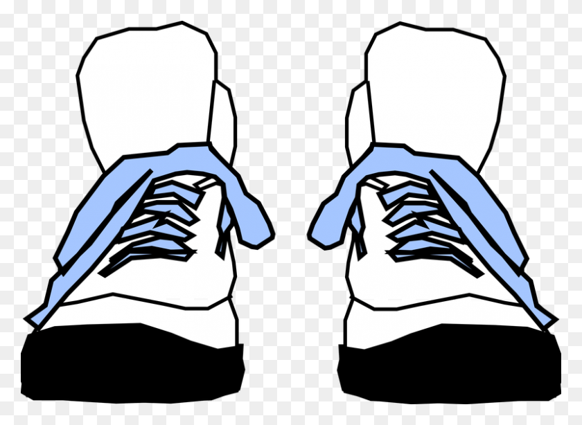 800x569 Running Shoes For Women Cartoon Group With Items - Put Shoes On Clipart