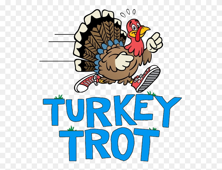 541x585 Running Turkey Trot - Running Turkey Clipart
