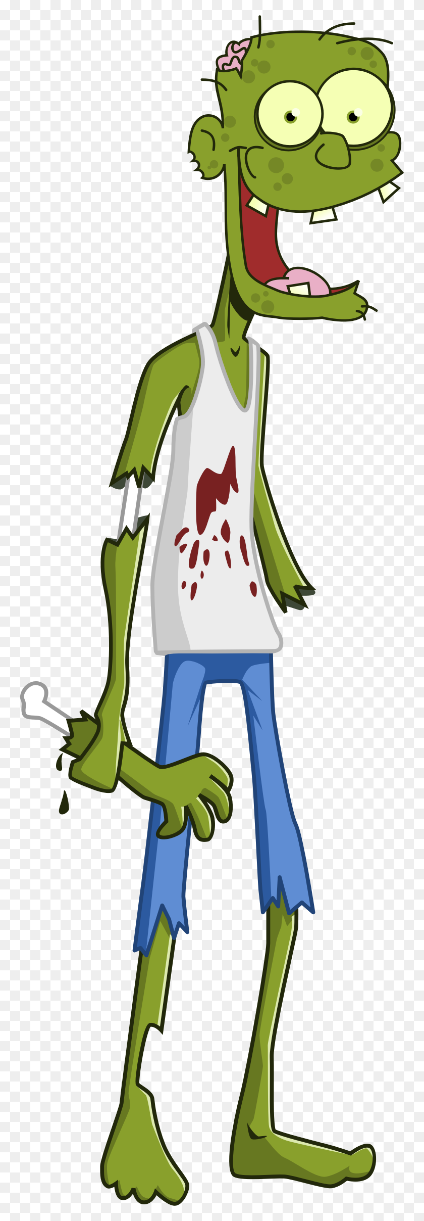 762x2356 Running Zombie Clip Art Illustration With Simple Gradients All - Running Turkey Clipart