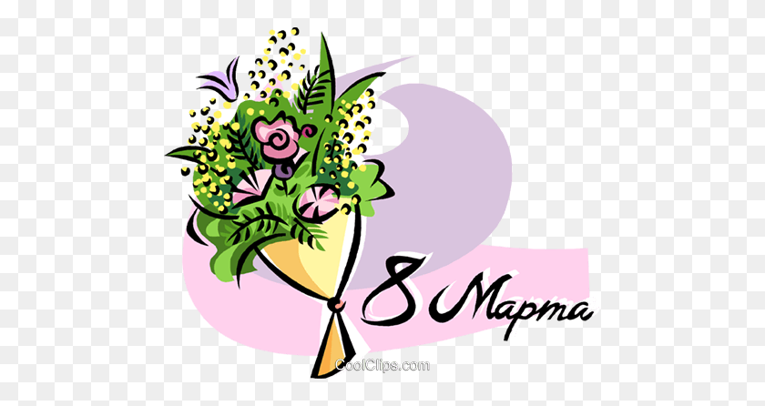 480x386 Russia March International Women Day Royalty Free Vector Clip - March Clipart