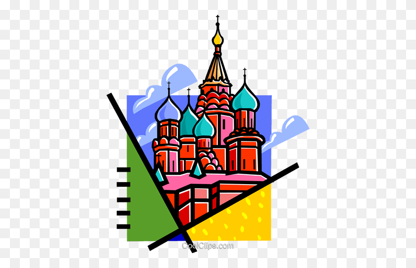 410x480 Russian Buildings Royalty Free Vector Clip Art Illustration - Russia Clipart