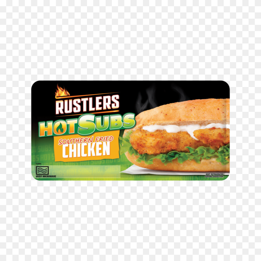 800x800 Rustlers Hot Subs Southern Fried Chicken - Fried Chicken PNG