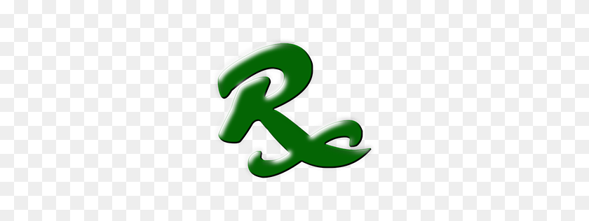 256x256 Rx Green Pharmacy Symbol Clipart Image - Pharmacy Clipart