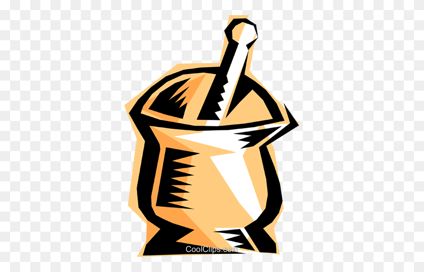 347x480 Rx, Mortar And Pestle Royalty Free Vector Clip Art Illustration - Rx Clipart