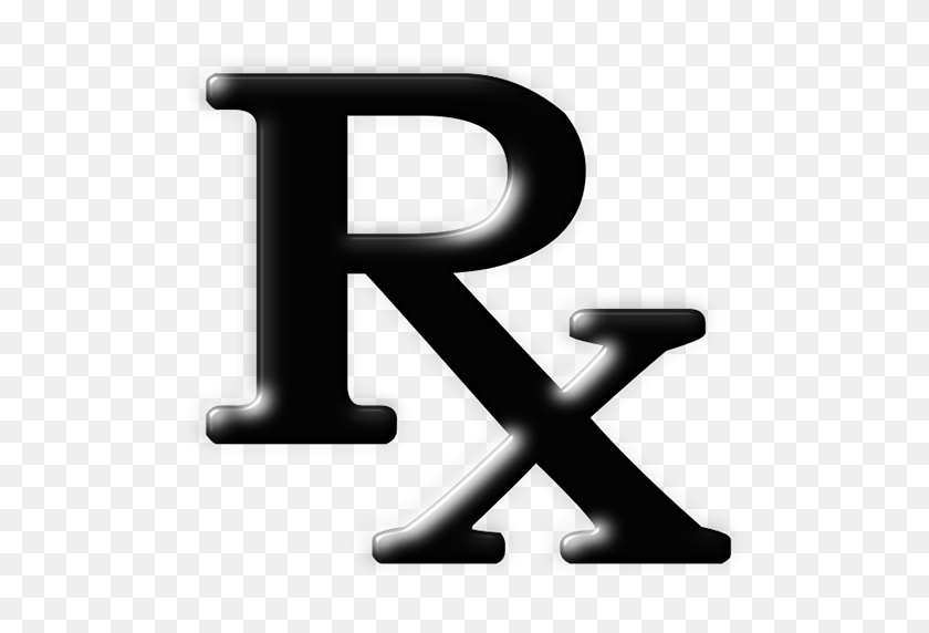 512x512 Rx Farmacia Símbolo Negro Romano Imagen Prediseñada - Romano Clipart