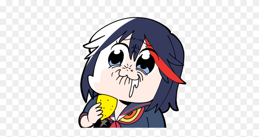 384x384 Ryuko Eating A Lemon Pop Team Epic Style Killlakill - Ryuko Matoi PNG