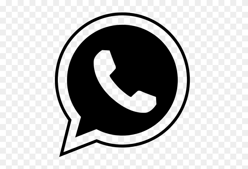 black whatsapp logo