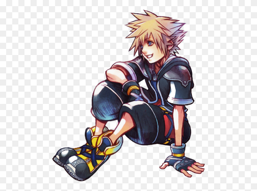 500x565 Сора Kingdom Hearts Kingdom Hearts, Королевство - Kingdom Hearts Сора Png