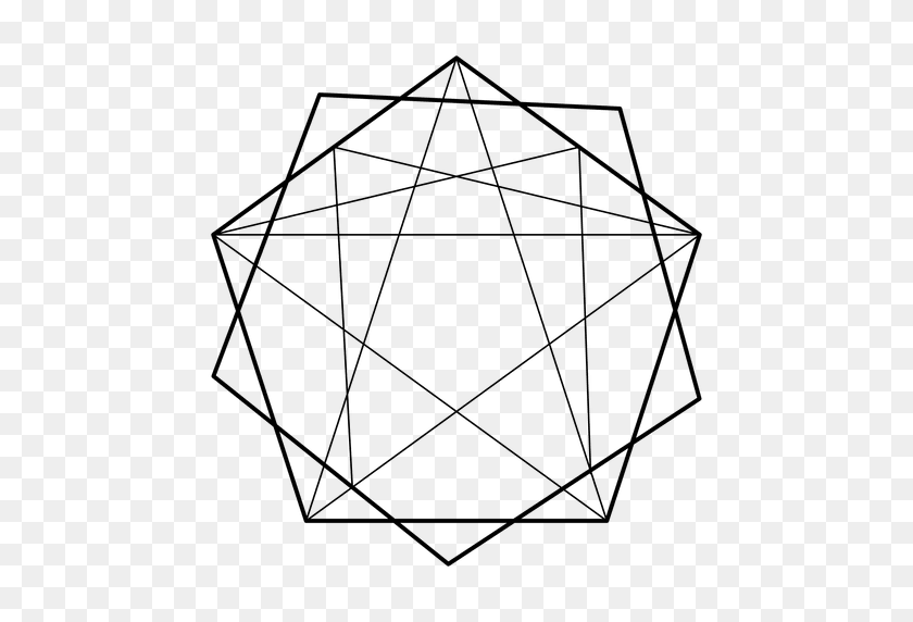 512x512 Сакральная Геометрия Многоугольная - Геометрические Линии Png