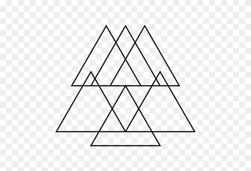 512x512 La Geometría Sagrada De Los Triángulos De La Composición - Triángulos Png