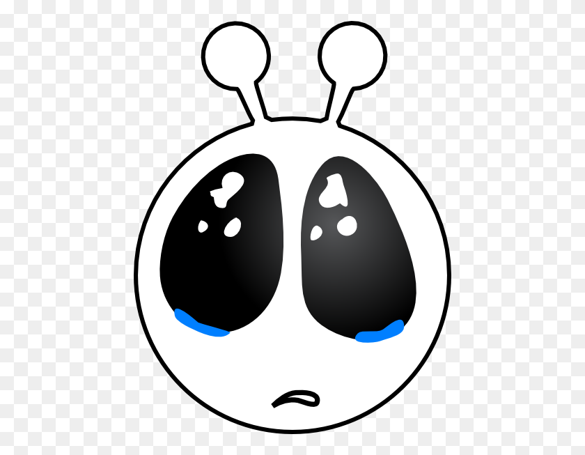 456x593 Triste Alien Face Clipart - Wicked Clipart