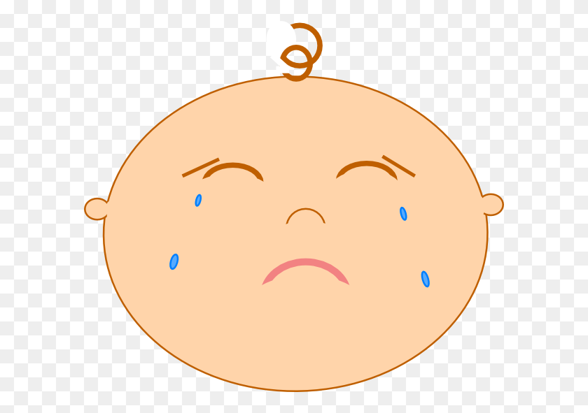 600x531 Sad Baby Png, Clip Art For Web - Baby Head Clipart