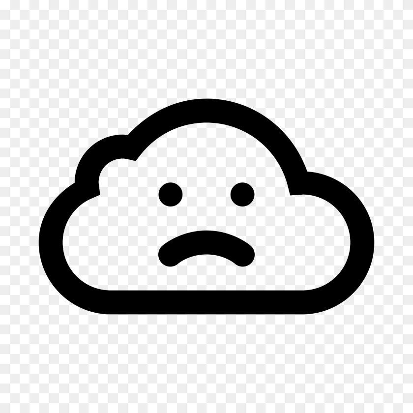 1600x1600 Sad Cloud Icon - Sad Face Images Clip Art