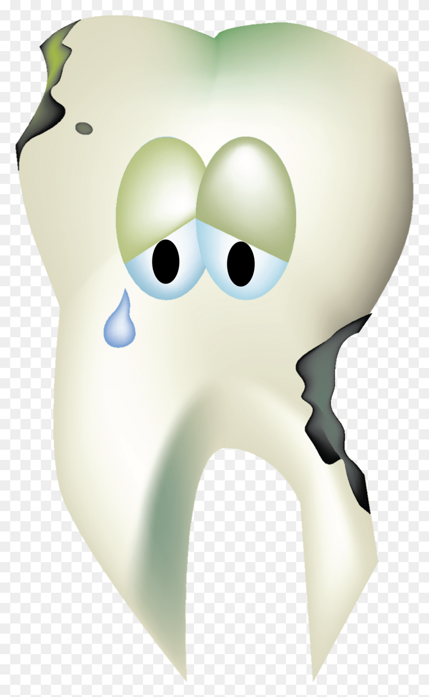 1174x1964 Sad Decaying Tooth Vector Clipart Image - Sad Tooth Clipart