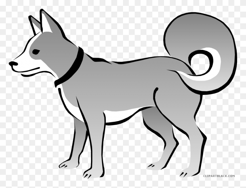 900x676 Грустная Собака Животное Бесплатные Черно-Белые Клипарт Изображения Clipartblack - Собака Вектор Png
