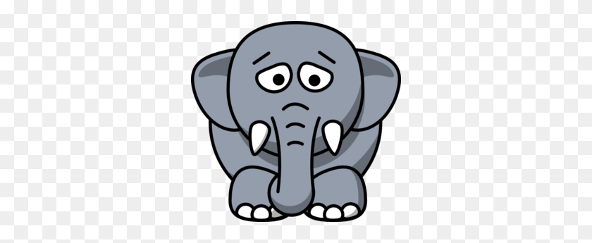 298x285 Грустный Слон Картинки - Грустный Человек Клипарт