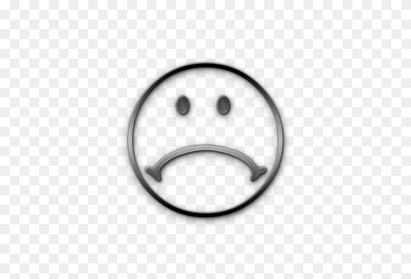 512x512 Грустный Emoji Клипарт Расстроен - Emoji Клипарт Черный И Белый