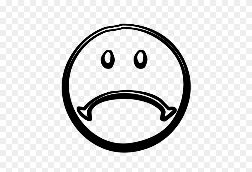 512x512 Sad Face Clipart Black And White - Happy Clipart Black And White