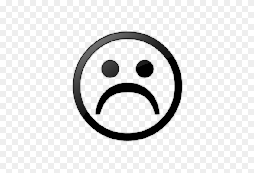 512x512 Грустное Лицо Клипарт Черно-Белое Бесплатное Изображение - Emoji Faces Clipart