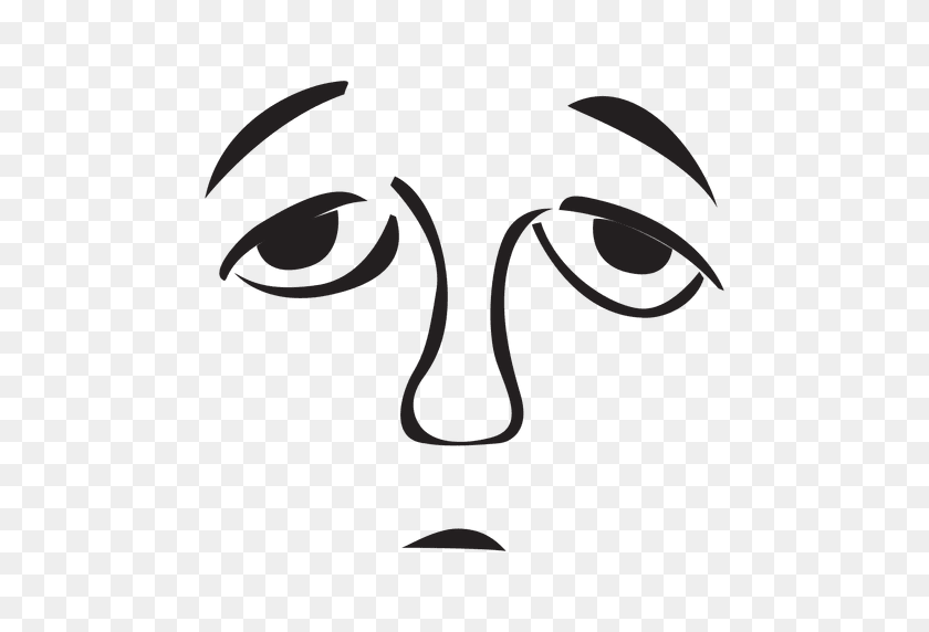 512x512 Sad Face Emoticon - Sad Face Clipart Transparent